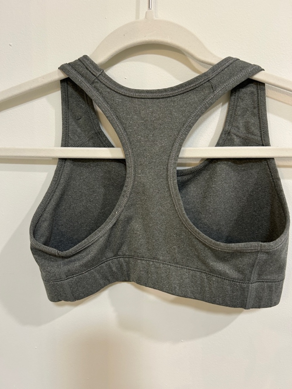 Nike Gray Racerback Dri-FIT Sports Bra with Black Swoosh Women’s size Small - Picture 3 of 3
